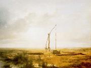 Karoly Marko the Elder View of the Great Hungarian Plain with Draw Well Spain oil painting artist